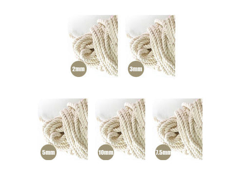 A Roll of Cotton Piping Cord - 2 mm, 3 mm, 5 mm, 7.5 mm or 10 mm - By The Roll 5378