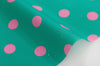 Polka Dots Waterproof Fabric - Hot Pink or Green - By the Yard 85322