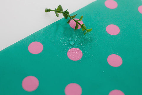 Polka Dots Waterproof Fabric - Hot Pink or Green - By the Yard 85322