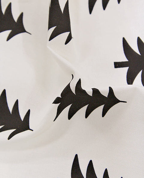 Trees Cotton Fabric, Black Trees Fabric, Oxford Cotton Fabric - By the Yard - 67981