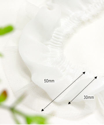 Gathered Chiffon Lace, White Lace, Trimming, Edging - By the Yard 38342 GJ