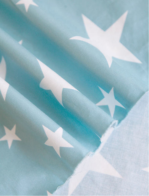 Stars Cotton Fabric, Black Stars Fabric - 5 Colors - 62" Wide - Fabric By the Yard 68155
