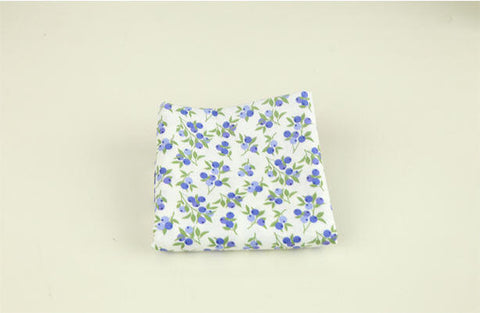 Blueberry Cotton Fabric, Fruits Cotton Fabric - Digital Printing - Fabric By the Yard /82125
