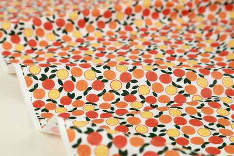 Fruits Cotton Fabric, Pineapple, Orange, Watermelon, Pear, Peach, Apple, Strawberry, Lemon, Banana, Kiwi, Blueberry, Grape By the Yard 85782