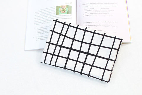 Plaid Cotton Fabric, Geometric Cotton Fabric, Black and White Fabric - 62 Inches Wide - Fabric By the Yard 86465