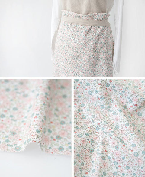 Flowers Cotton Fabric, Floral Fabric, Spring Flower Fabric - Pink - By the Yard 84567-1