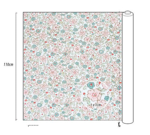 Flowers Cotton Fabric, Floral Fabric, Spring Flower Fabric - Pink - By the Yard 84567-1