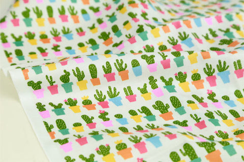 Cactus Cotton Fabric - Digital Printing - Fabric By the Yard 88442