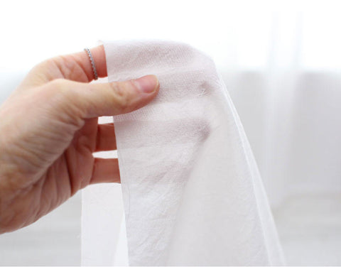Semi-sheer Cotton Fabric, Off White Cotton, Lightweight and Thin - 53 Inches Wide - By the Yard 87266 83916