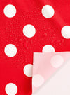 Waterproof Fabric 2.7 cm White Dots on Red - By the Yard 392967-2