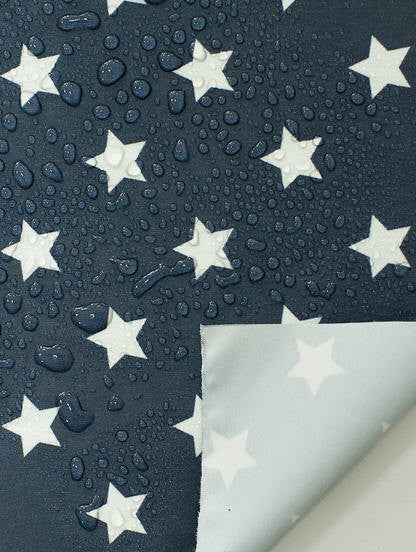 Waterproof Fabric 1.1 cm White Stars on Navy - By the Yard 89616 392971-2