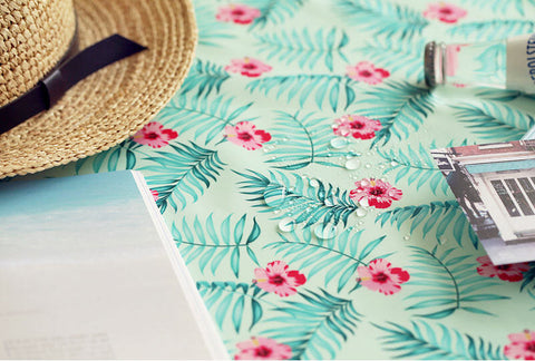 Hibiscus Flowers Waterproof Fabric, Hawaiian Waterproof, Aloha Waterproof - 59 Inches Wide - By the Yard 90587