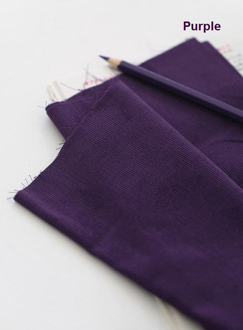 Pinwale Cotton Corduroy - Pink, Indi Pink, Red, Wine, Plum, Purple - Fine Wale Corduroy, Quality Korean Fabric By the Yard /80358